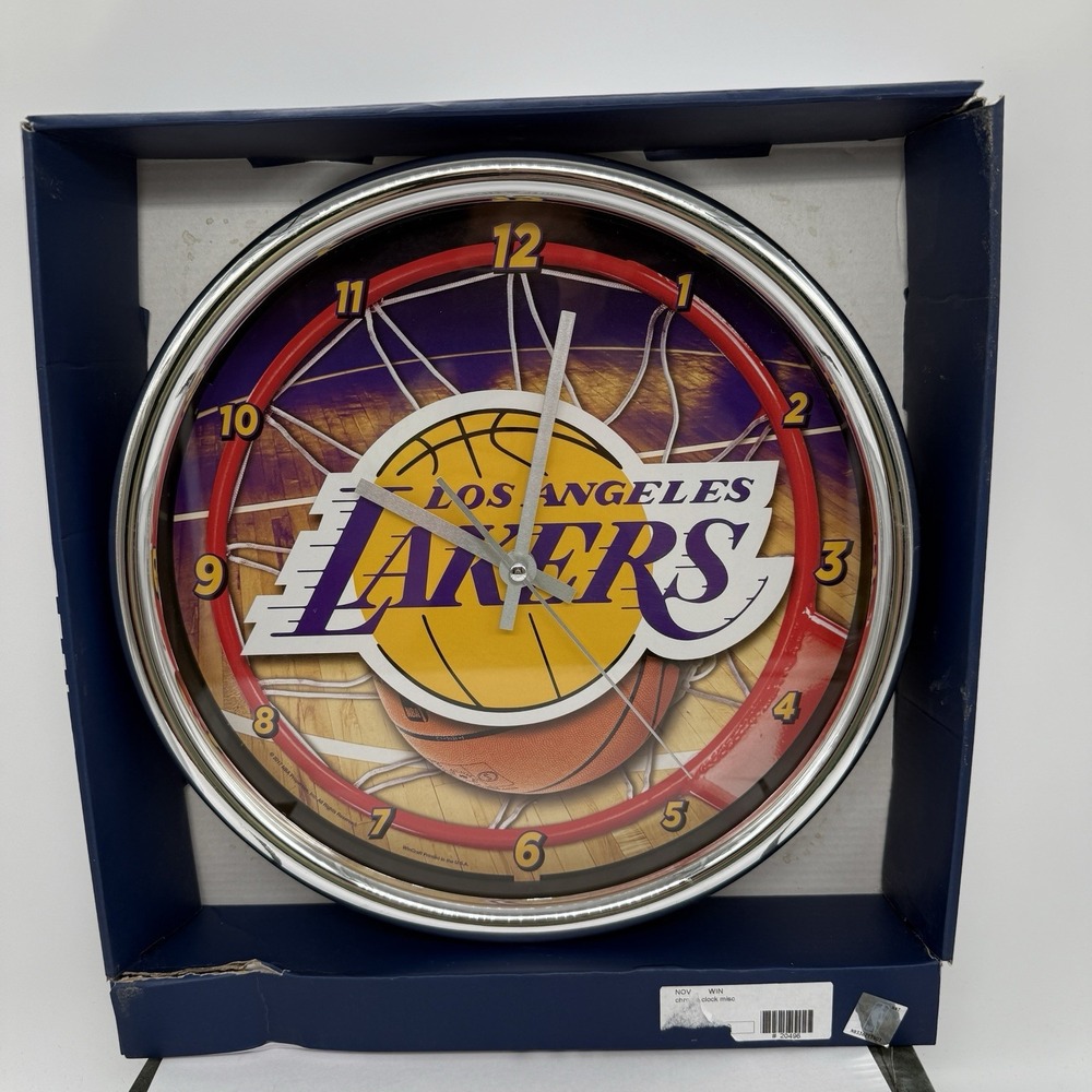 Los Angeles Lakers Chrome Wall Clock NBA Basketball 2017 WinCraft